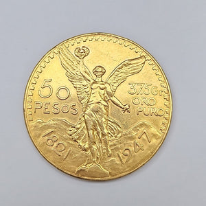 Moneda Centenario Cincuenta Pesos Oro Mexicano 21.6K