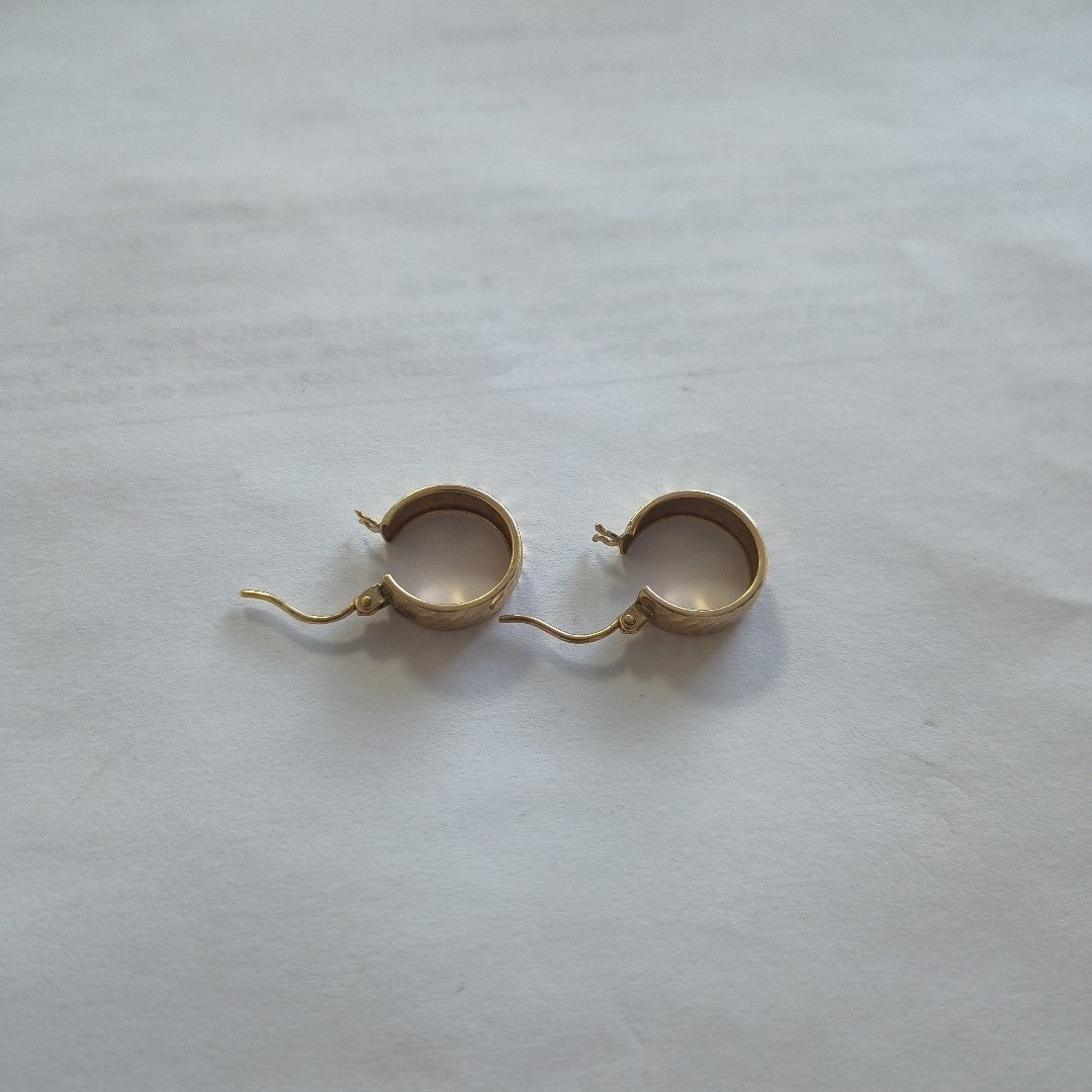 ARRACADAS PAR ORO COMBINADO 14 K 3 GRMS (SEMINUEVO)