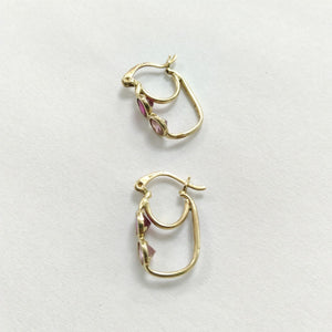 ARETES PAR ORO 14 K 1,90 GRMS (SEMINUEVO)
