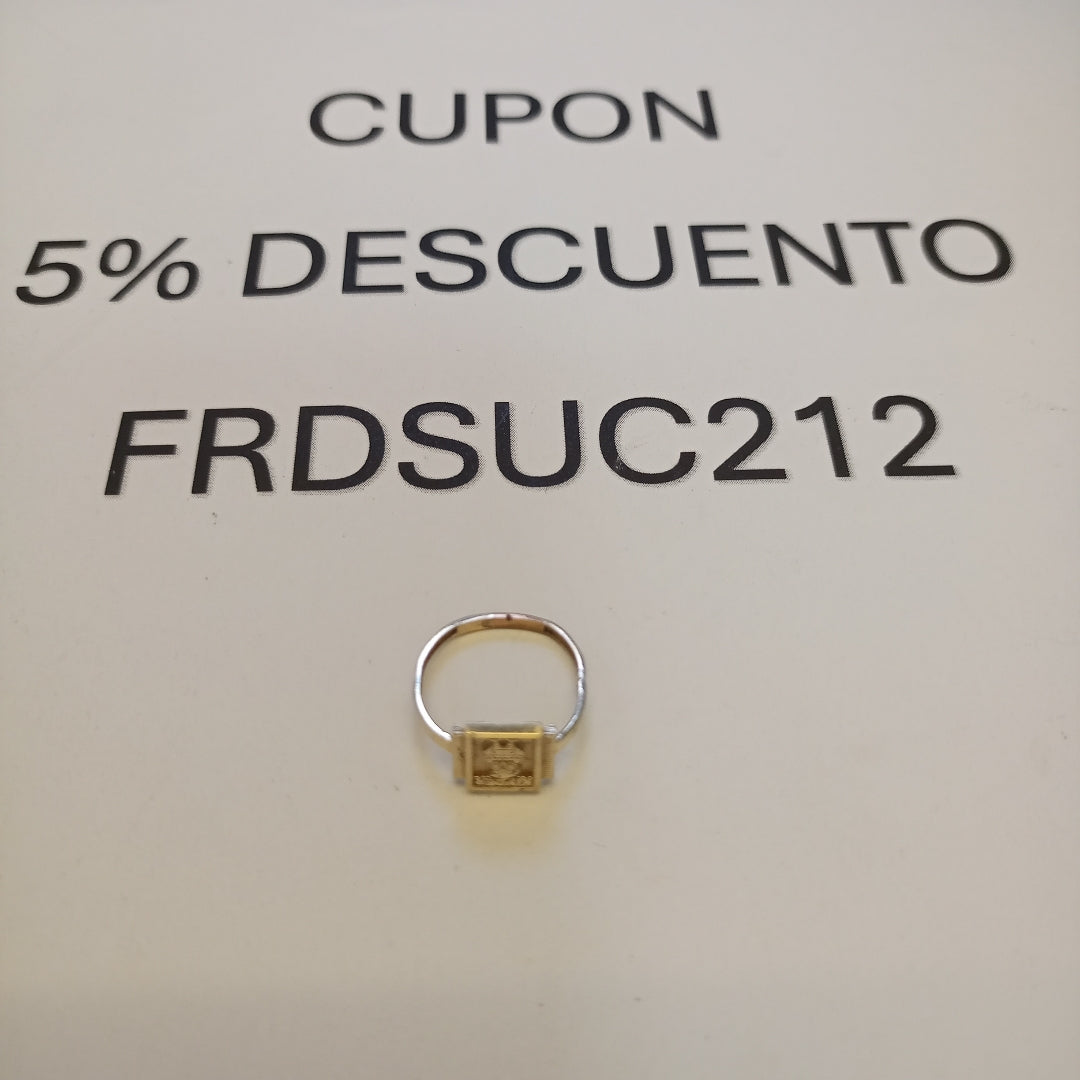ANILLO DE GRADUACIÓN ORO 8 K 1,00 GRMS (SEMINUEVO)