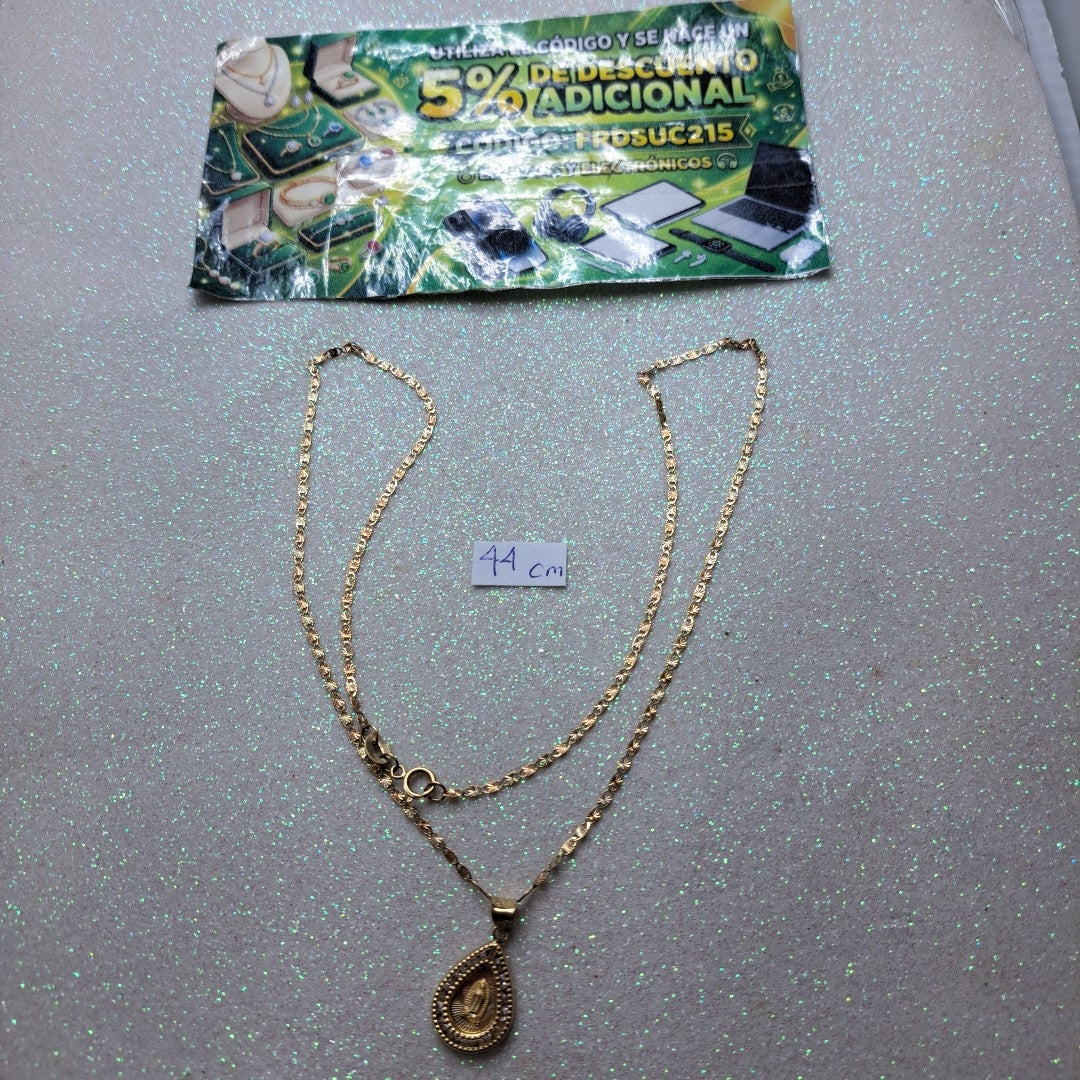 CADENA,MEDALLA RELIGIOSA ORO 10 K 2,60 GRMS (SEMINUEVO)