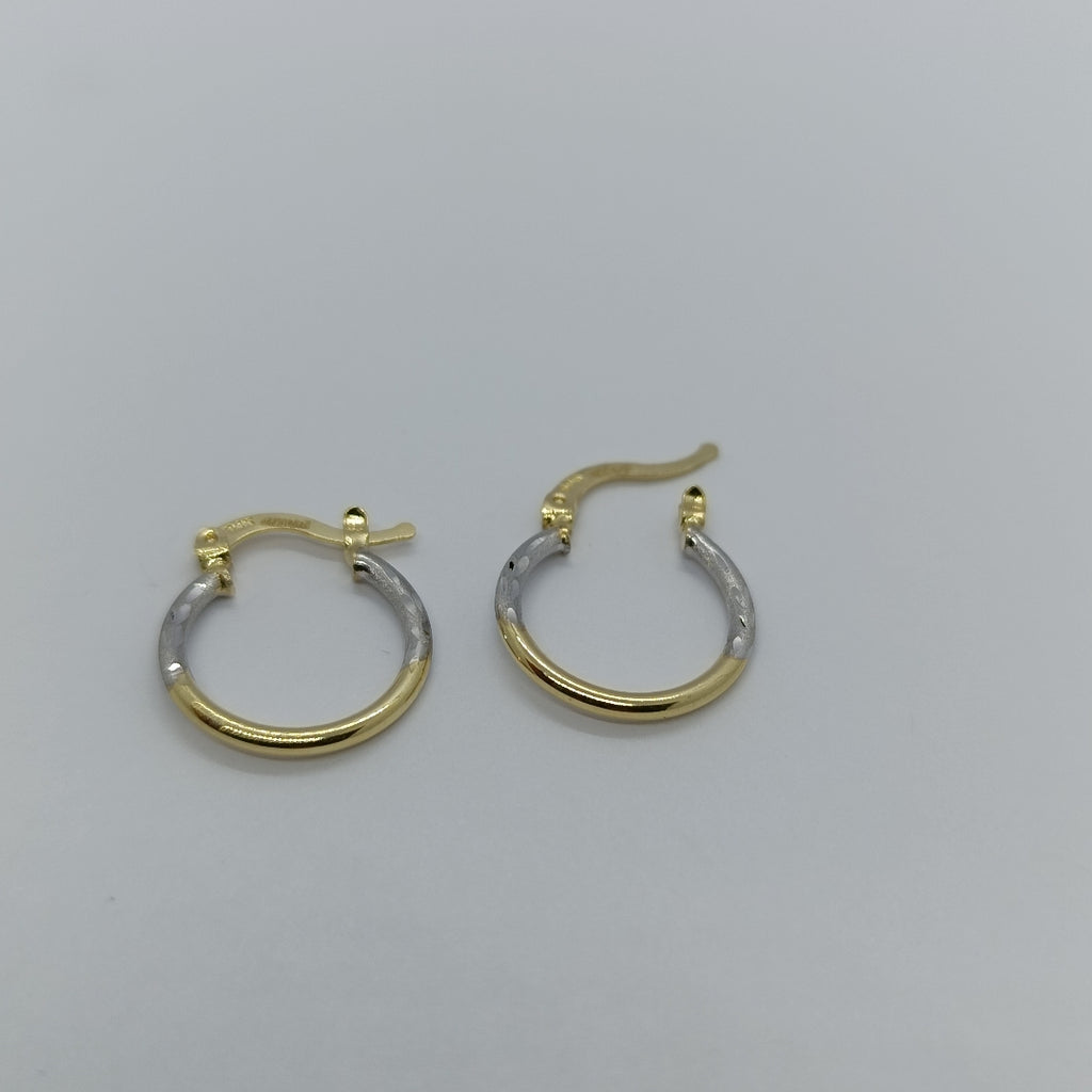 ARETES ARRACADAS COMBINADAS 14K 1.1 GR (NUEVO)