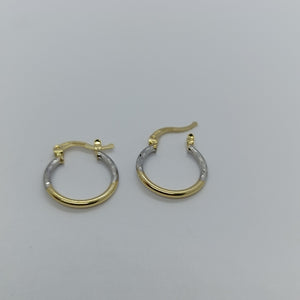 ARETES ARRACADAS COMBINADAS 14K 1.1 GR (NUEVO)