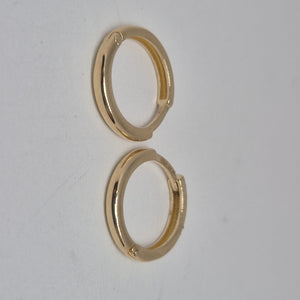 ARETES HUGGIES LISAS 14K 1.6 GR (NUEVO)