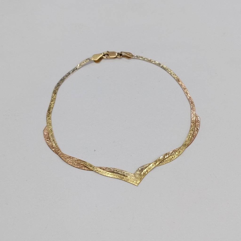 PULSERA ORO COMBINADO 14 K 2,70 GRMS (SEMINUEVO)