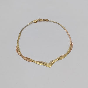 PULSERA ORO COMBINADO 14 K 2,70 GRMS (SEMINUEVO)