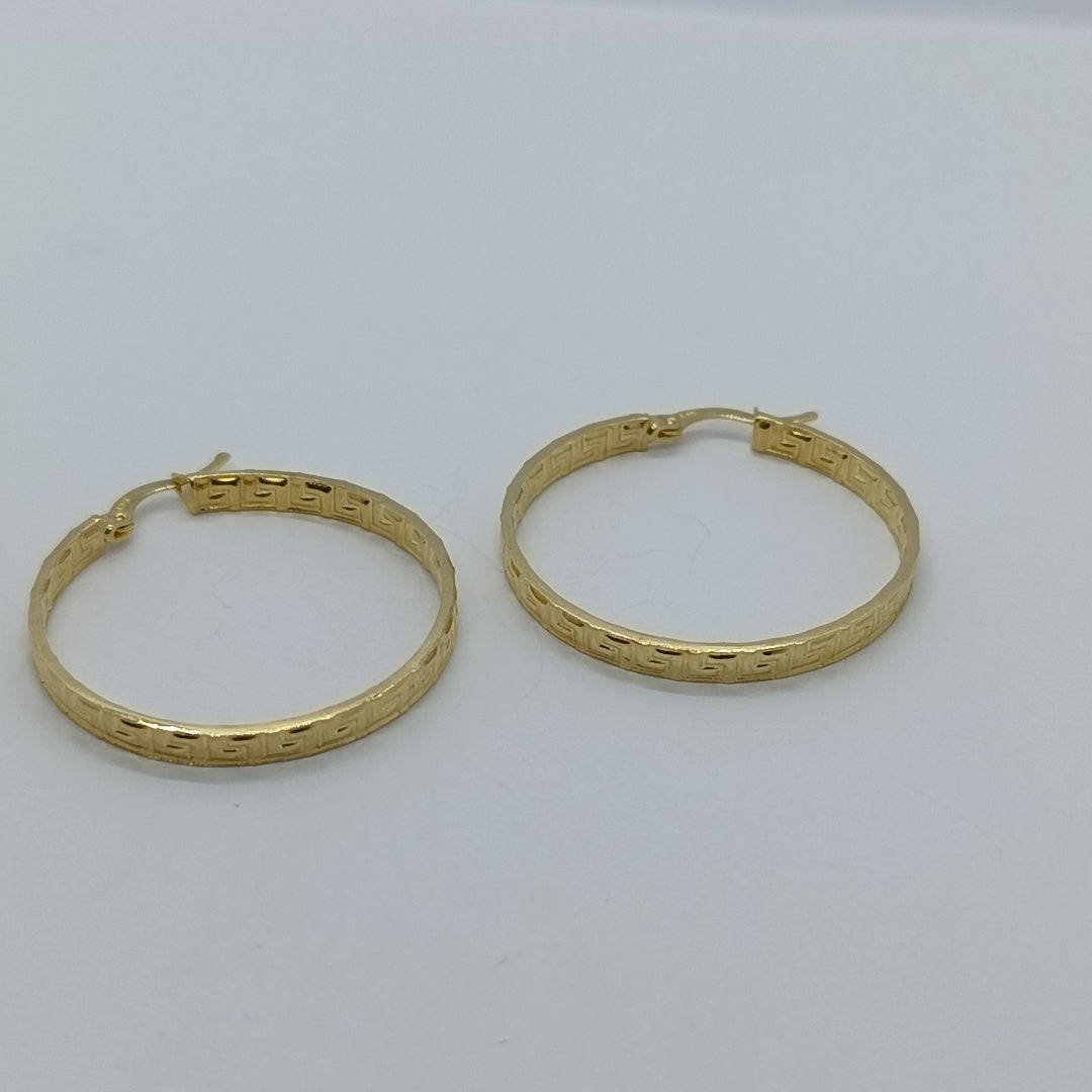 ARETES ARRACADAS FIG GRECAS 14K 3.2 GR (NUEVO)