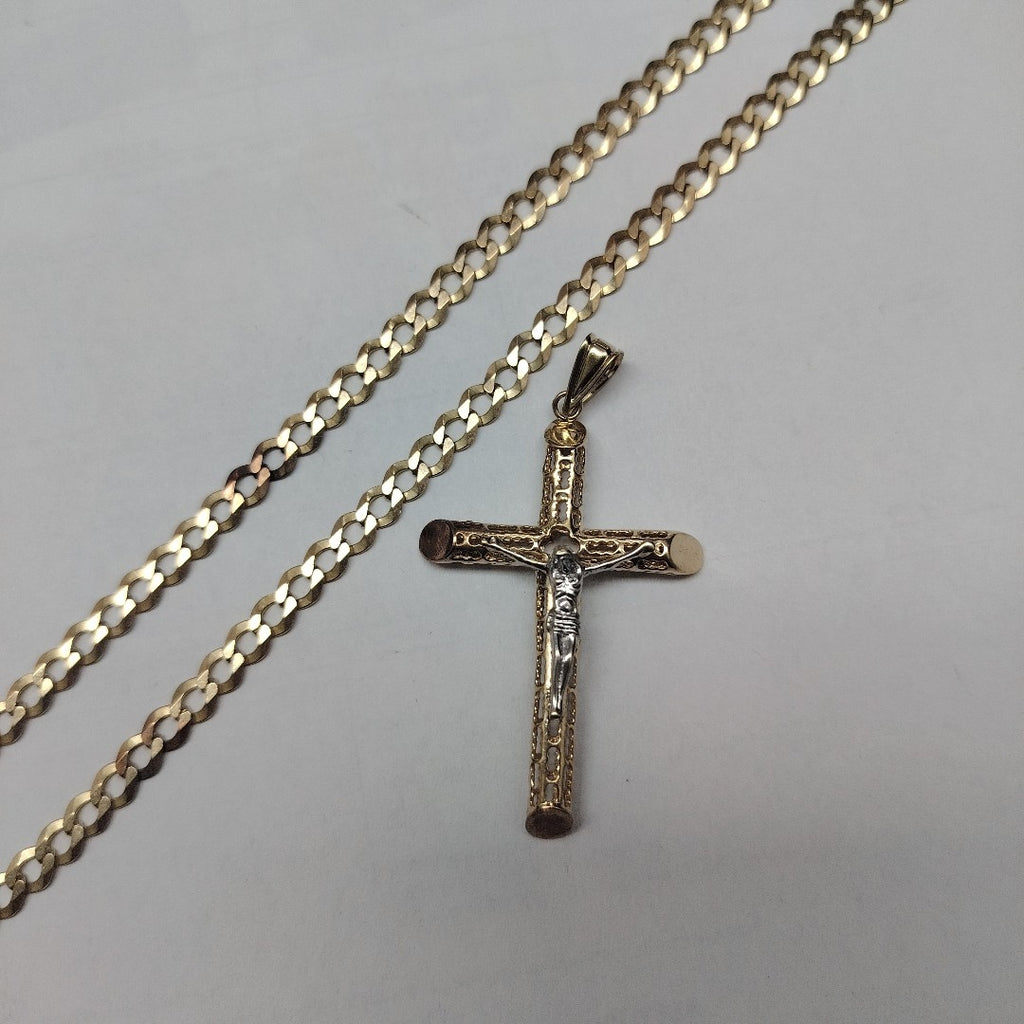 CADENA, CRUCIFIJO ORO 10 K 15.2 GRMS (SEMINUEVO)