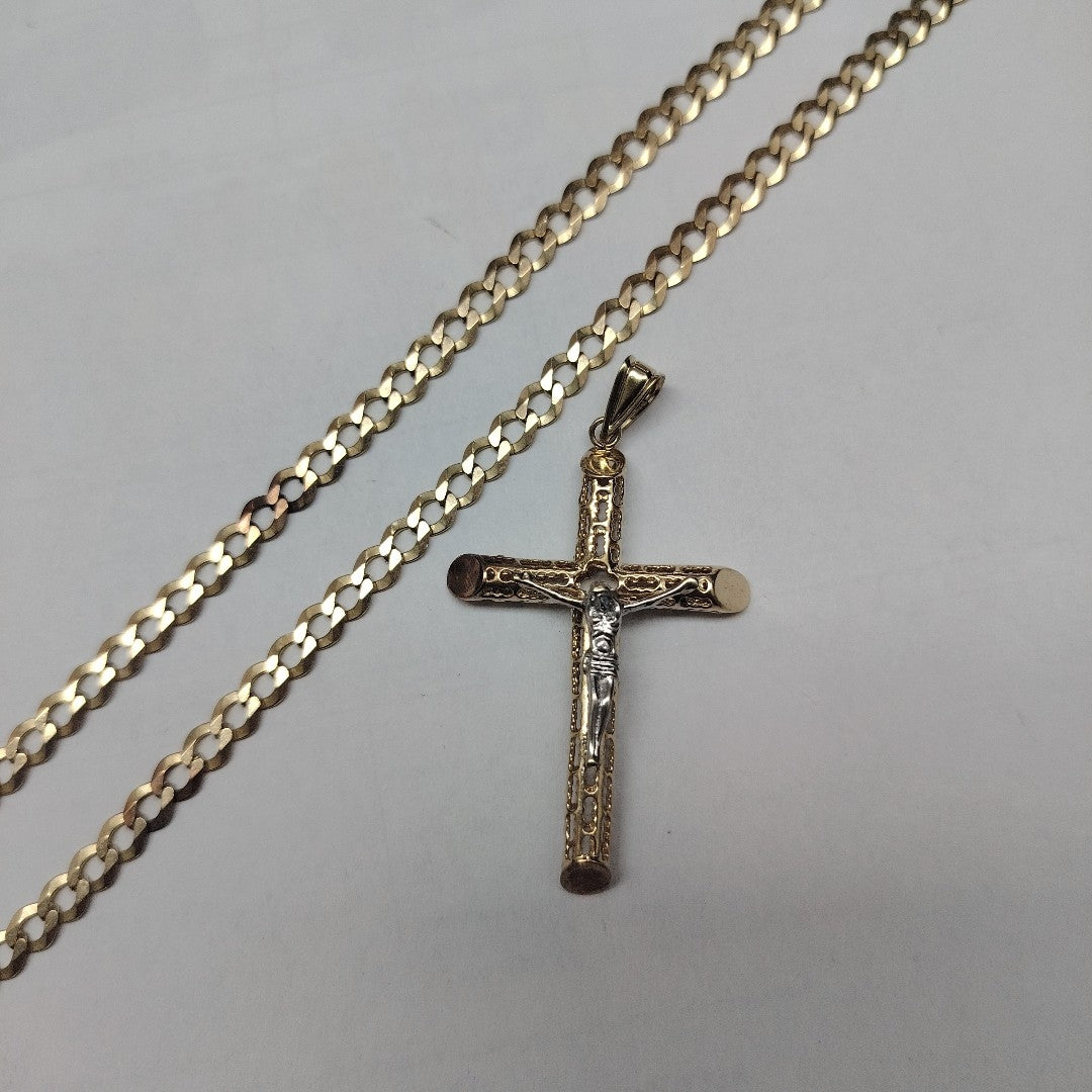 CADENA, CRUCIFIJO ORO 10 K 15.2 GRMS (SEMINUEVO)