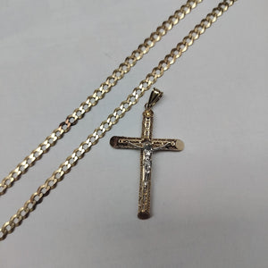 CADENA, CRUCIFIJO ORO 10 K 15.2 GRMS (SEMINUEVO)