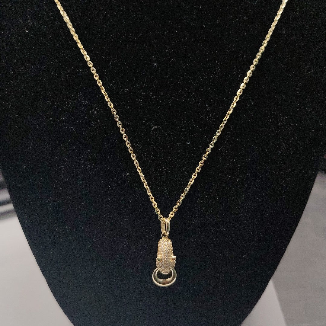 CADENA, DIJE ORO 14 K 5.5 GRMS (SEMINUEVO)