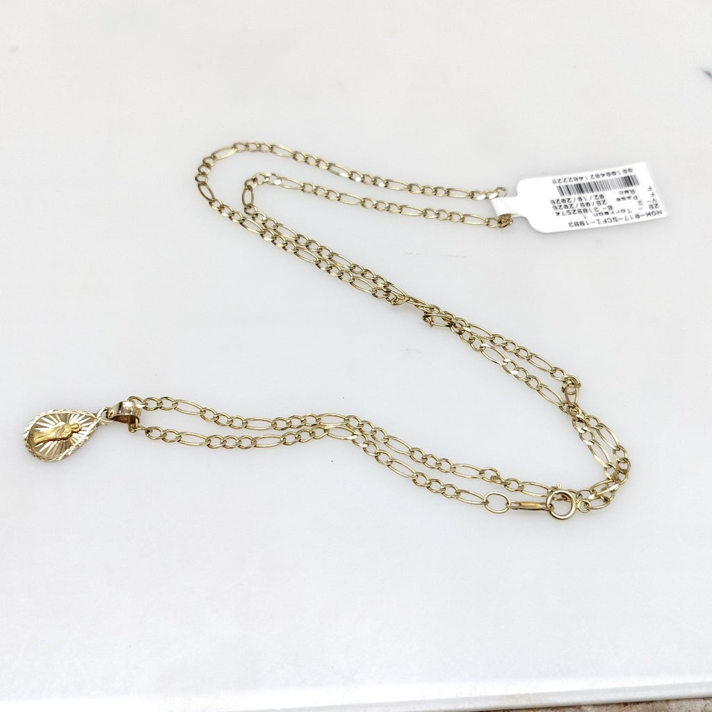CADENA, MEDALLA RELIGIOSA ORO 10 K 5.1 GRMS (SEMINUEVO)