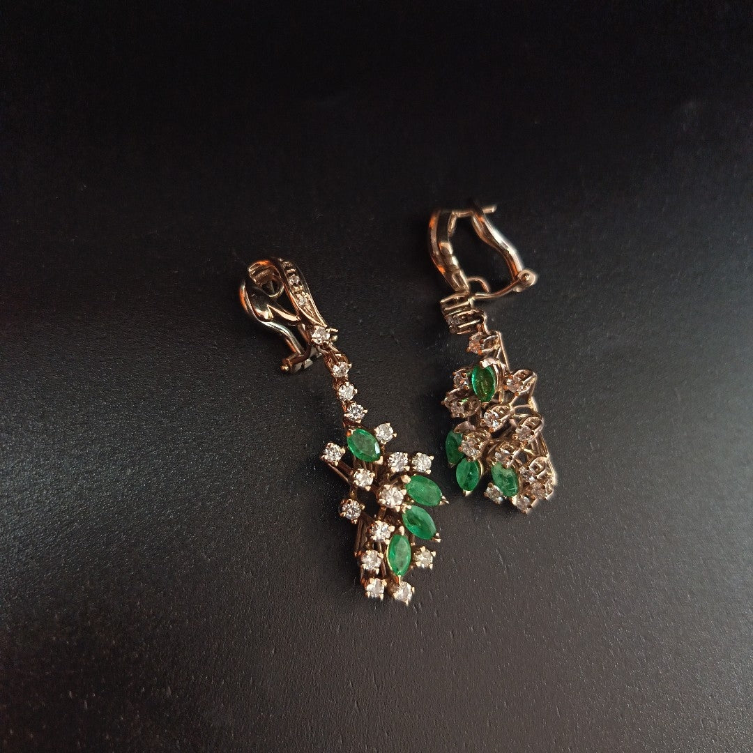 ARETES PAR ORO BLANCO 14 K 11,50 GRMS (SEMINUEVO)