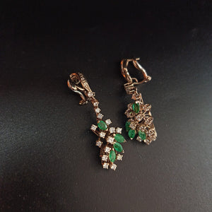ARETES PAR ORO BLANCO 14 K 11,50 GRMS (SEMINUEVO)
