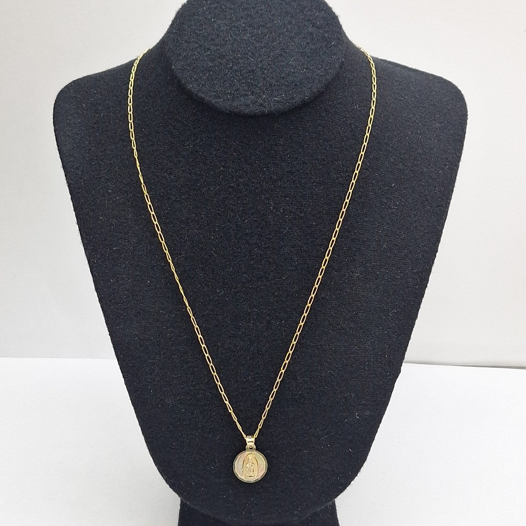 CADENA, MEDALLA RELIGIOSA ORO 14 K 4.1 GRMS (SEMINUEVO)
