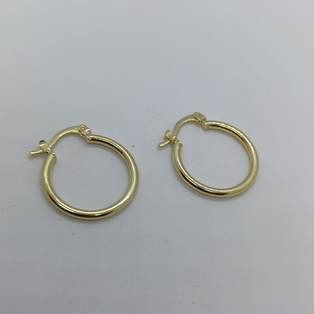ARETES TEJIDO ARRACADAS LISAS 14K 1.2 GR (NUEVO)