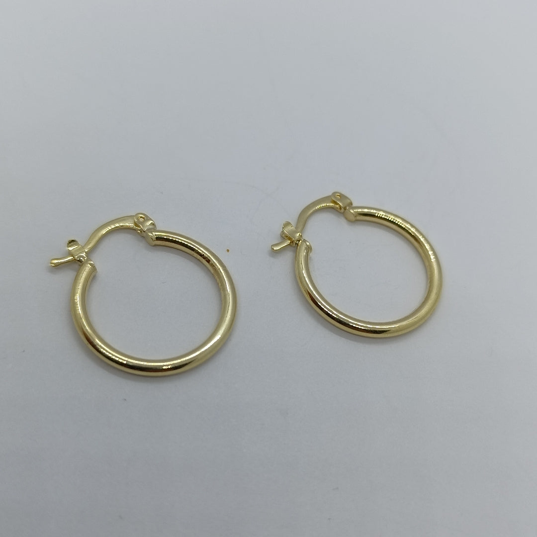 ARETES TEJIDO ARRACADAS LISAS 14K 1.2 GR (NUEVO)