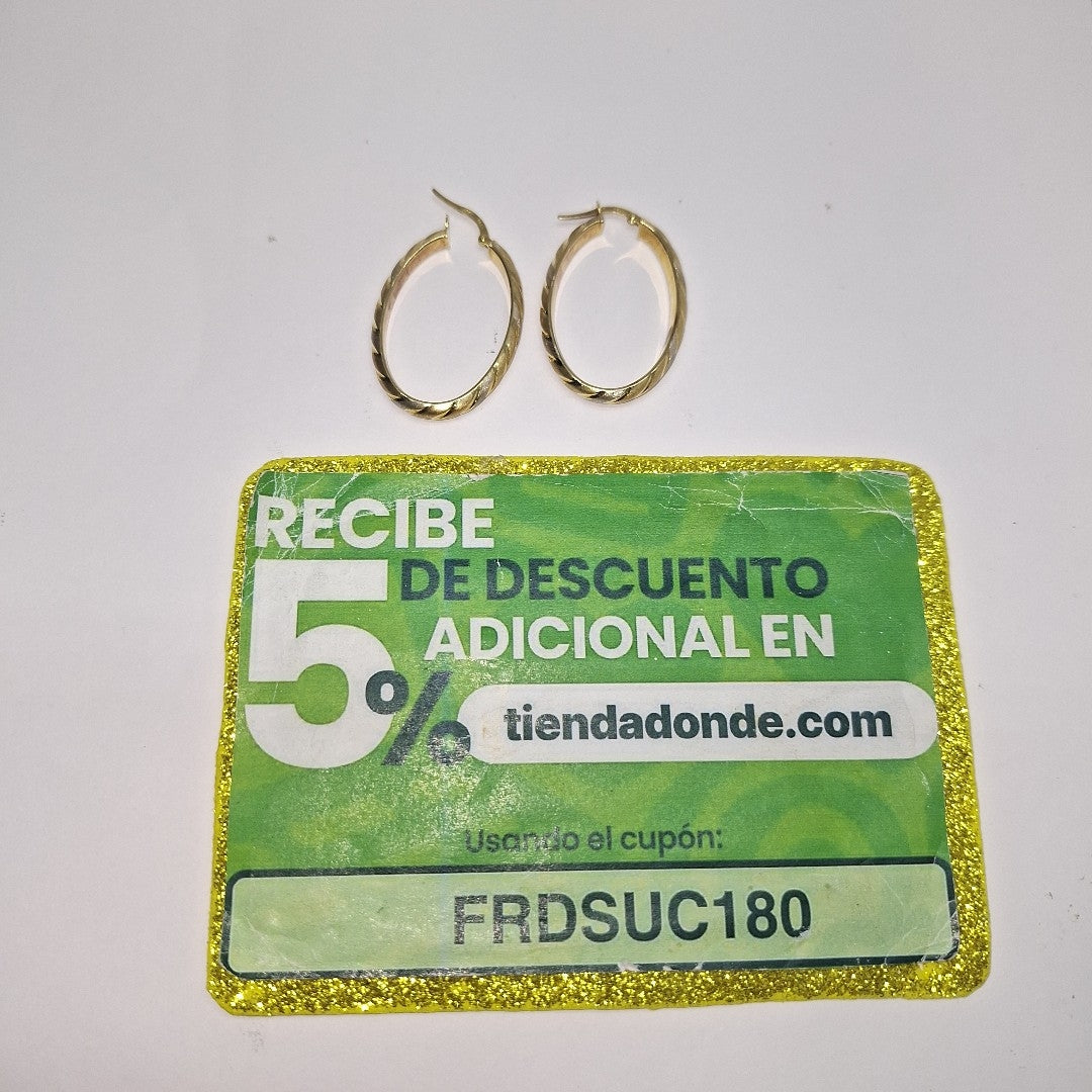 ARRACADAS PAR ORO 14 K 3.5 GRMS (SEMINUEVO)