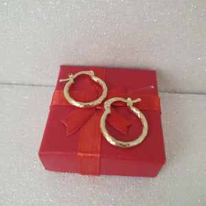 ARETES ARRACADAS TRENZADAS 14K 18 1.6 GR (NUEVO)