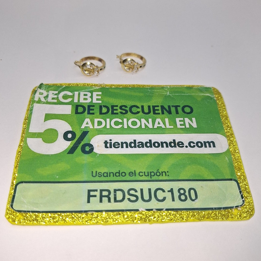 ARRACADAS PAR ORO 10 K 3.3 GRMS (SEMINUEVO)