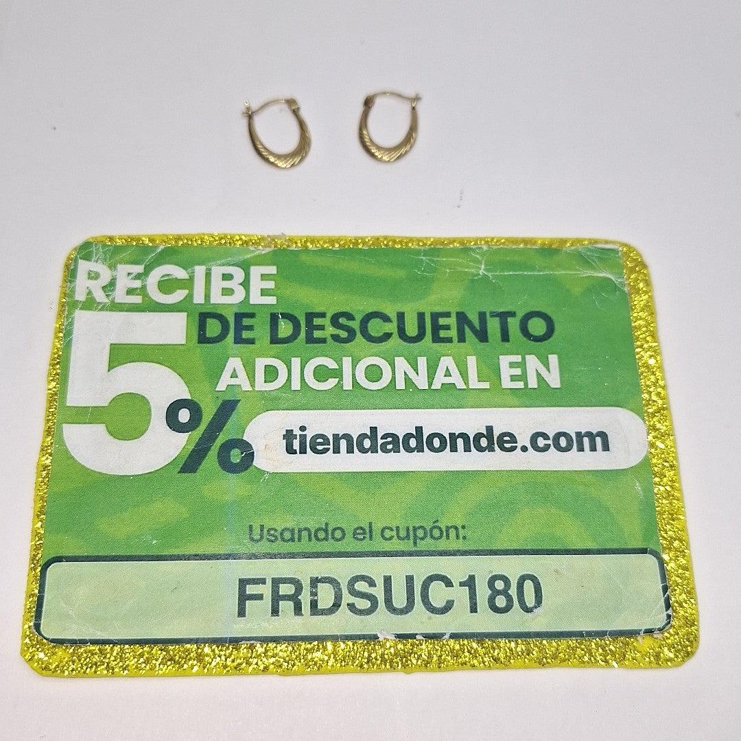 ARRACADAS PAR ORO 10 K 1 GRMS (SEMINUEVO)