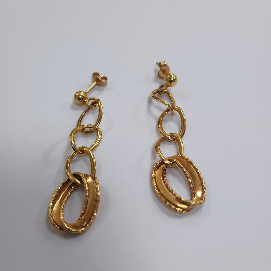 BROQUELES PAR ORO 14 K 1,70 GRMS (SEMINUEVO)