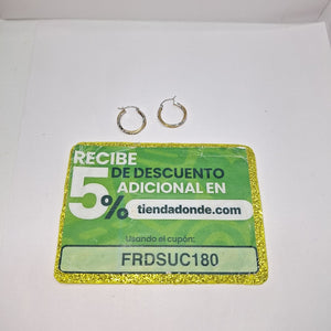 ARRACADAS PAR ORO, ORO COMBINADO 14 K 1.5 GRMS (SEMINUEVO)