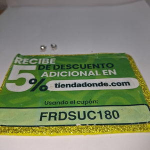 BROQUELES PAR ORO BLANCO 10 K 0,90 GRMS (SEMINUEVO)
