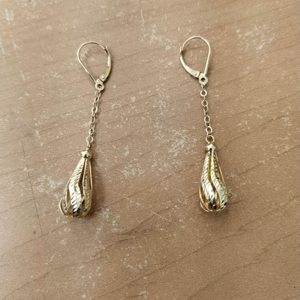 ARETES PAR ORO 14 K 2,50 GRMS (SEMINUEVO)