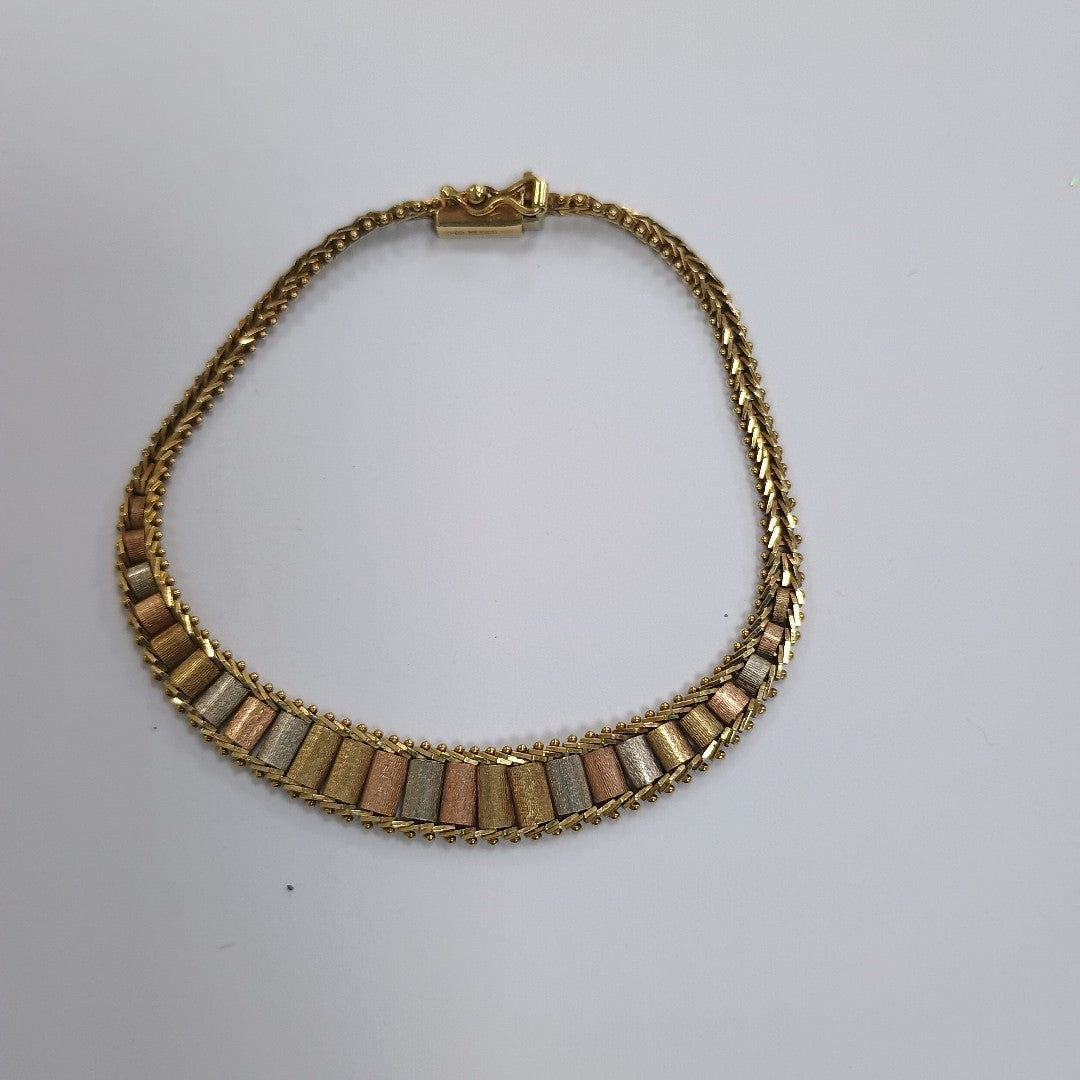 PULSERA ORO COMBINADO 10 K 7,50 GRMS (SEMINUEVO)