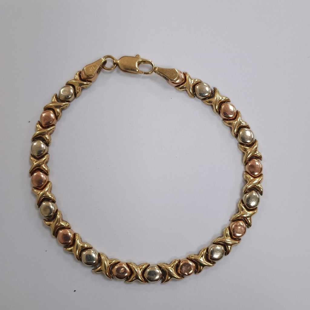 PULSERA ORO COMBINADO 10 K 6,50 GRMS (SEMINUEVO)