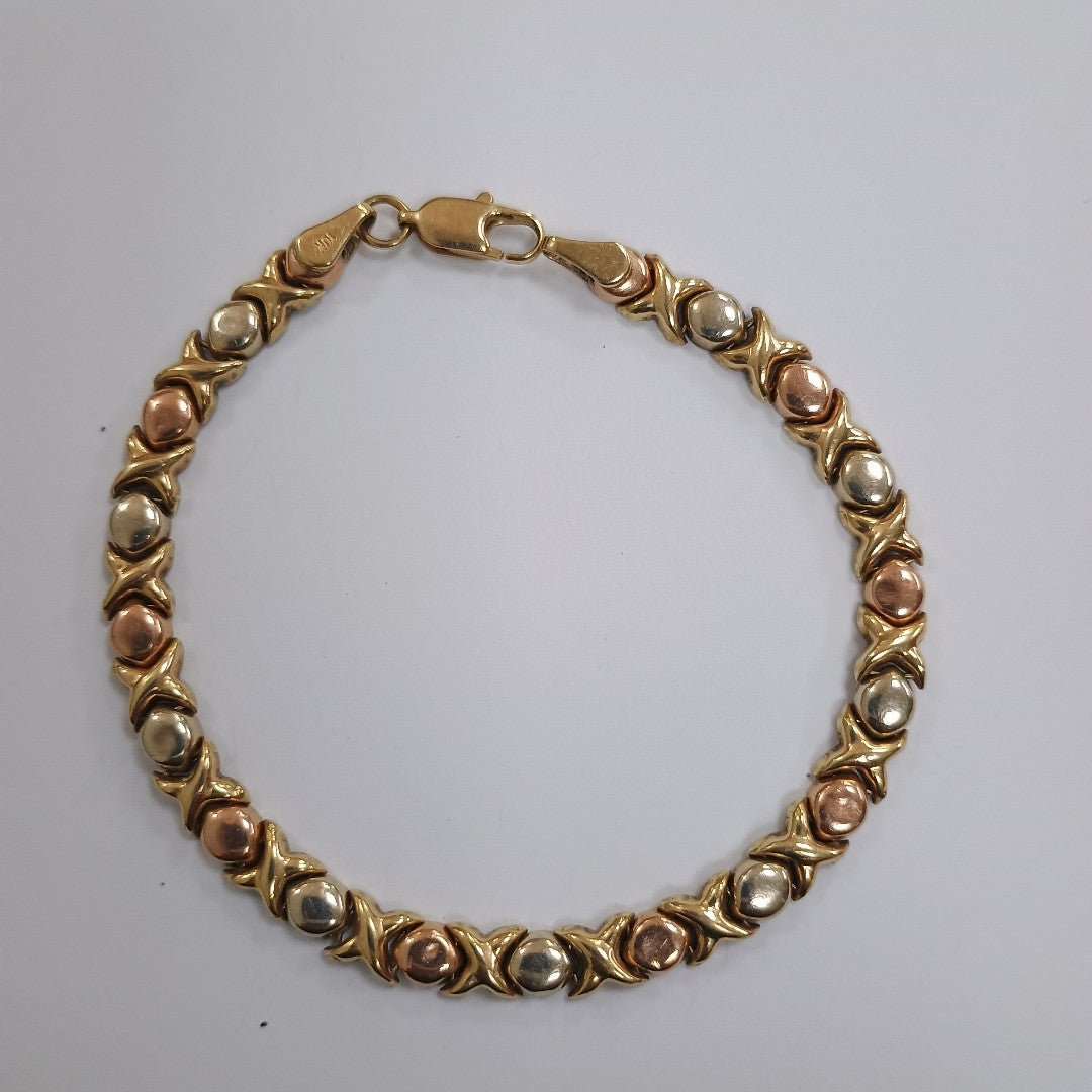 PULSERA ORO COMBINADO 10 K 6,50 GRMS (SEMINUEVO)
