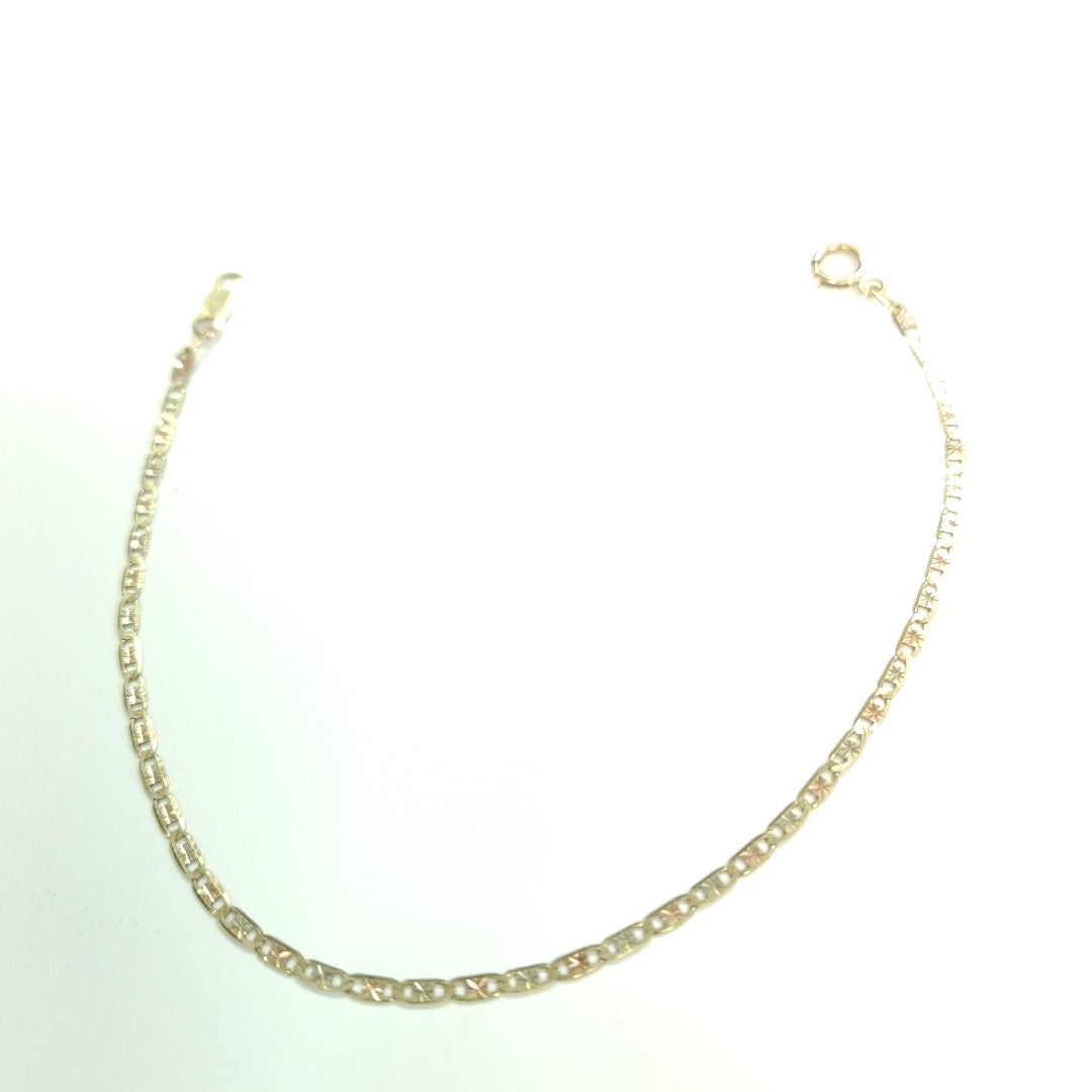 PULSERA ORO COMBINADO 10 K 0.9 GRMS (SEMINUEVO)