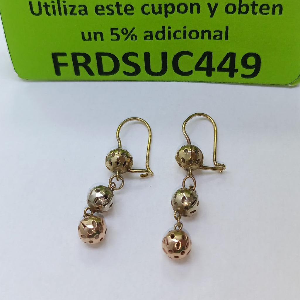 ARETES PAR ORO 10 K 3.2 GRMS (SEMINUEVO)