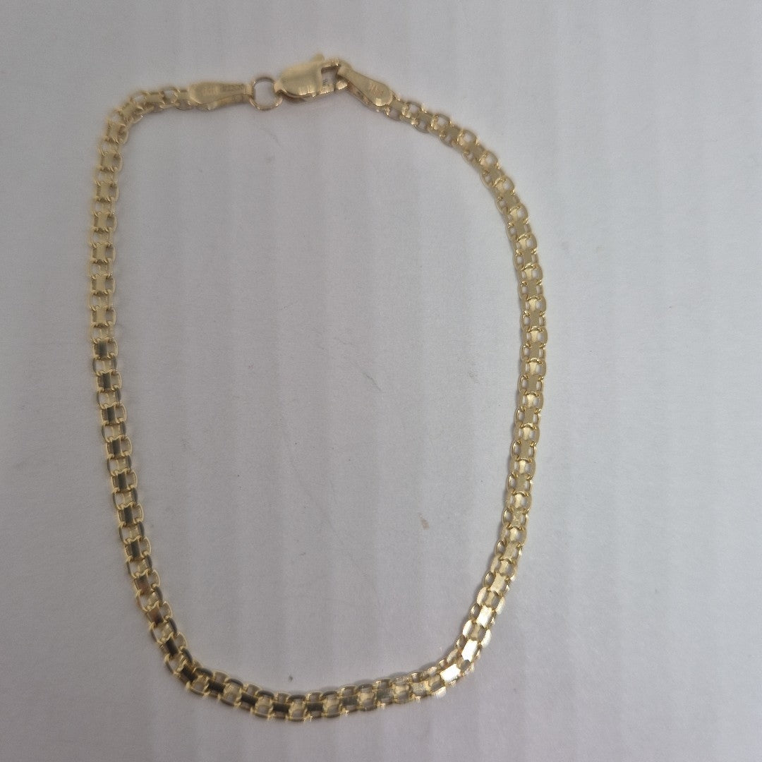 PULSERA TEJIDO CHINO 14K 18 CM 2.4 GR (NUEVO)