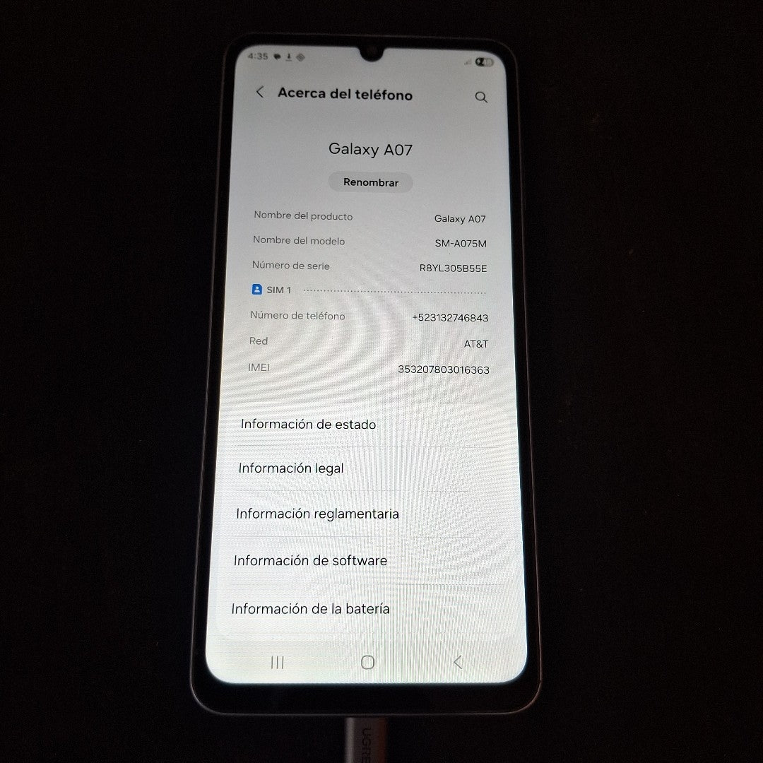 CELULAR SAMSUNG GALAXY A07 SM-A075M (2025) 64 GB 4 GB RAM