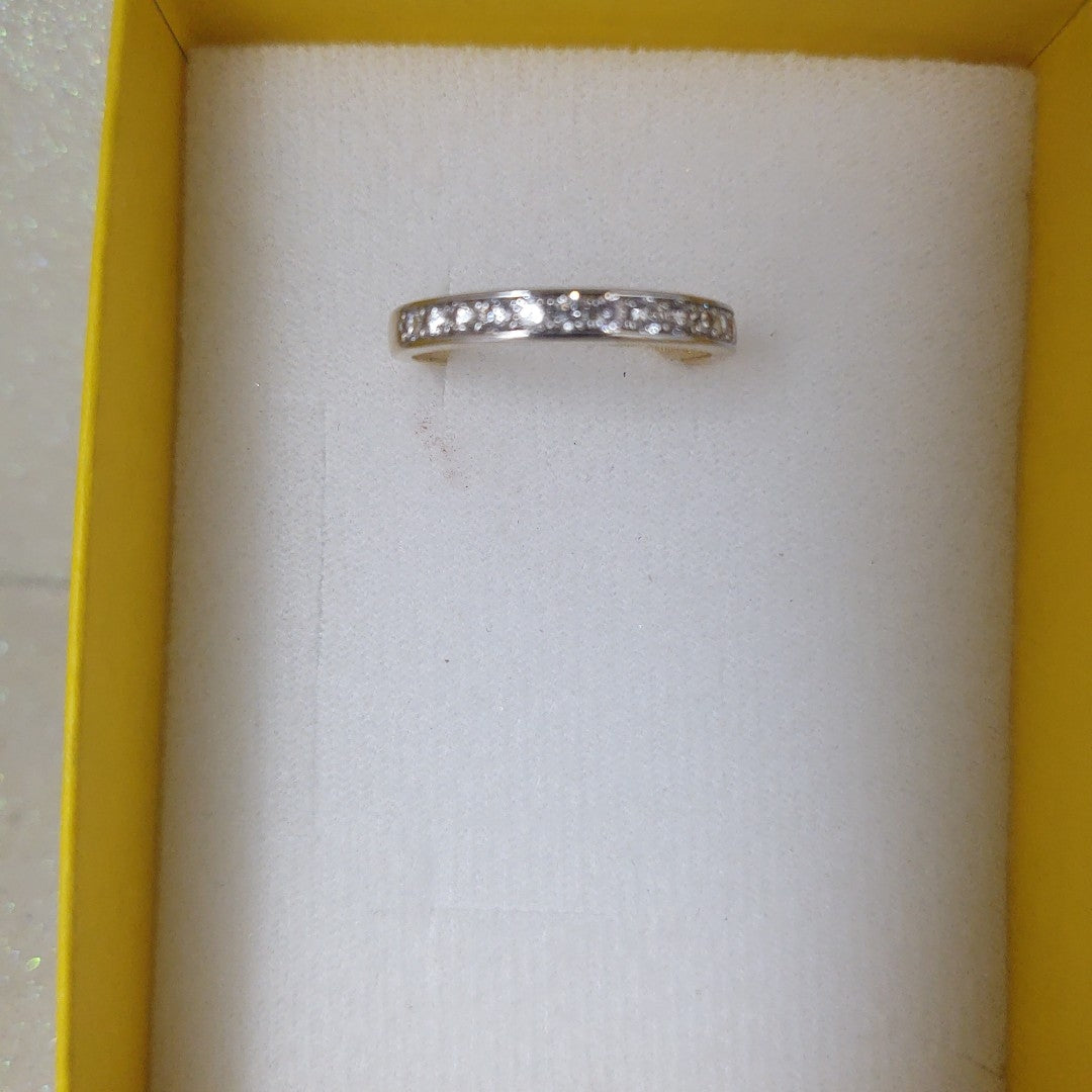 ANILLO ANILLITO C CIRCONIAS 14K 9 TALLA 2.4 GR (NUEVO)