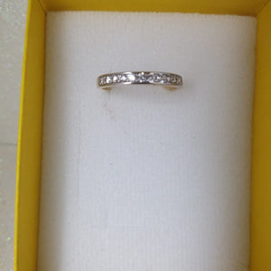 ANILLO ANILLITO C CIRCONIAS 14K 9 TALLA 2.4 GR (NUEVO)