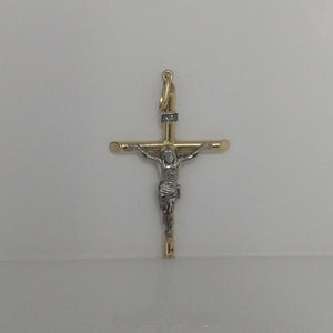 CRUZ, DIJE ORO, ORO COMBINADO 14 K 2.8 GRMS (SEMINUEVO)