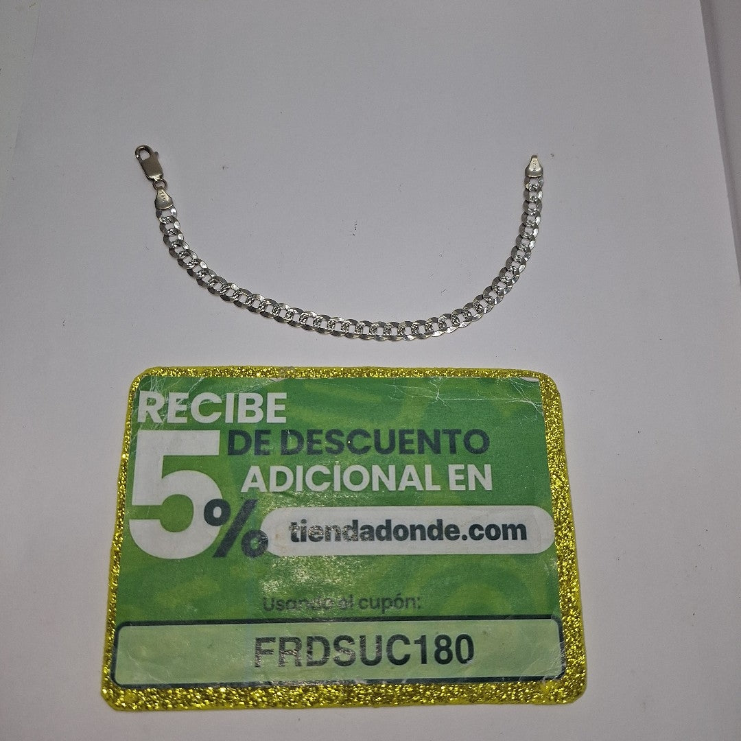 PULSERA ORO BLANCO 14 K 7.8 GRMS (SEMINUEVO)