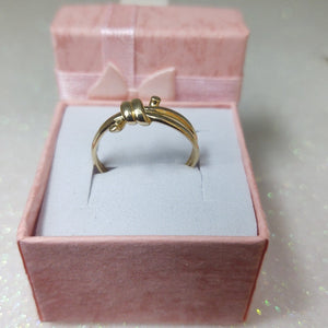 ANILLO ANILLITO C NUDO 14K 7 TALLA 2 GR (NUEVO)
