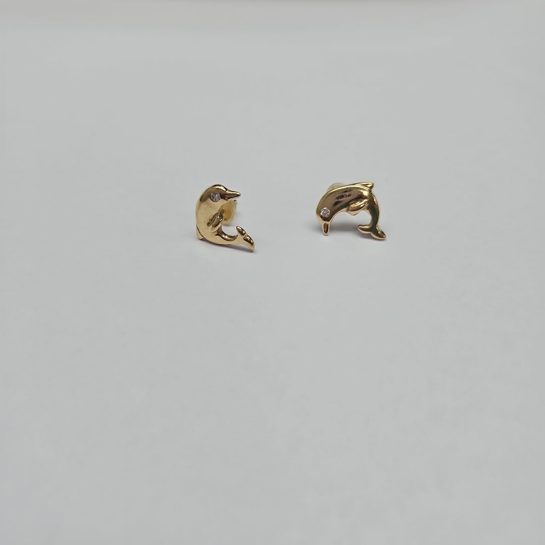 BROQUELES PAR ORO 14 K 1,30 GRMS (SEMINUEVO)