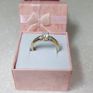 ANILLO ANILLITO C CIRCONIAS 14K 7 TALLA 2.3 GR (NUEVO)