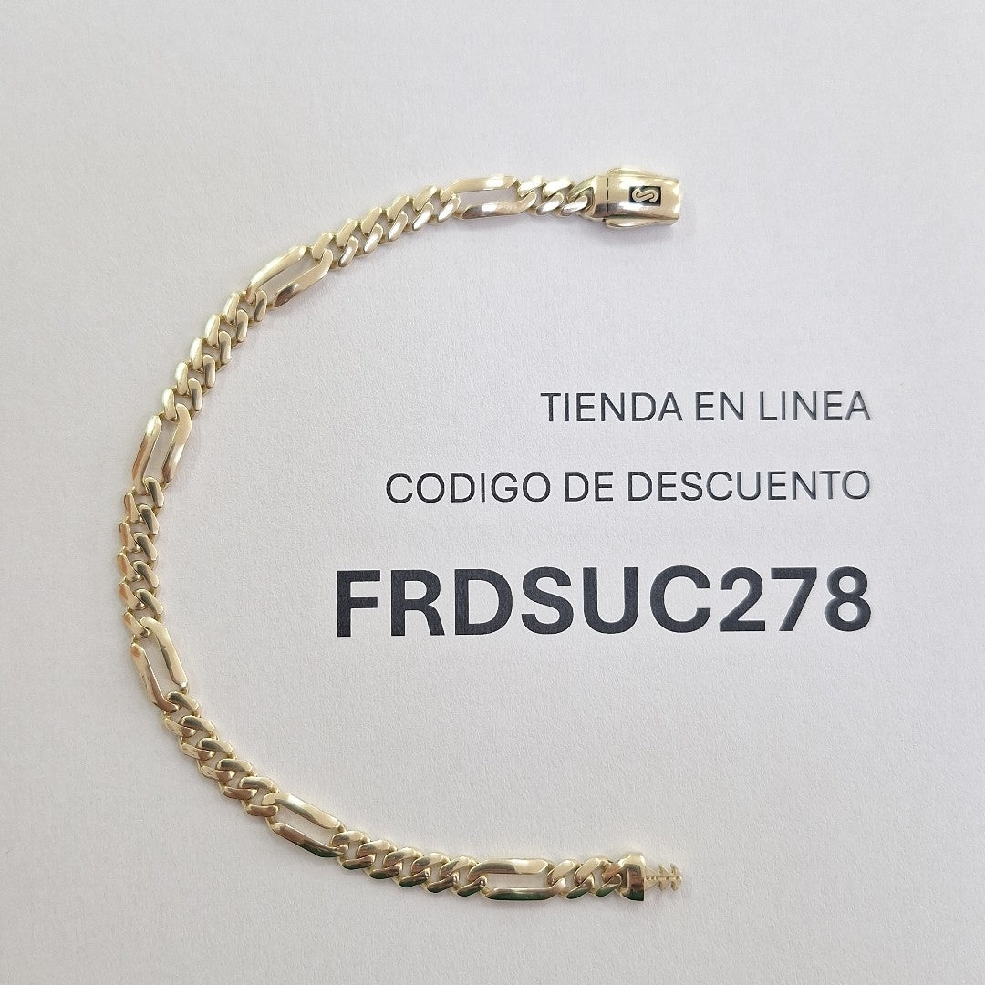 PULSERA MONACO ORO 14K 4.8 (NUEVO)