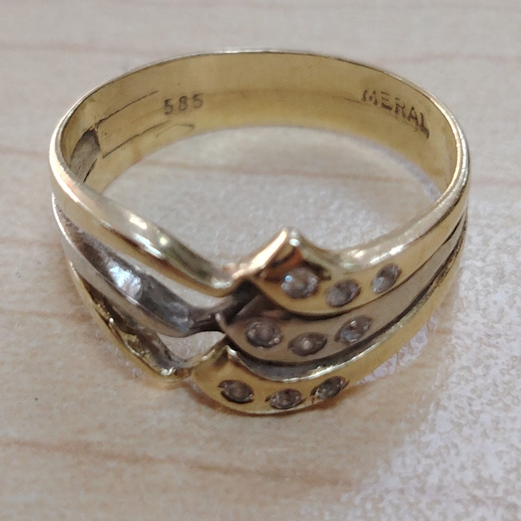 ANILLITO ORO COMBINADO 14 K 3,20 GRMS (SEMINUEVO)