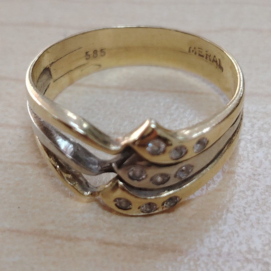 ANILLITO ORO COMBINADO 14 K 3,20 GRMS (SEMINUEVO)