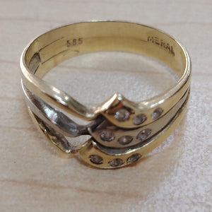 ANILLITO ORO COMBINADO 14 K 3,20 GRMS (SEMINUEVO)