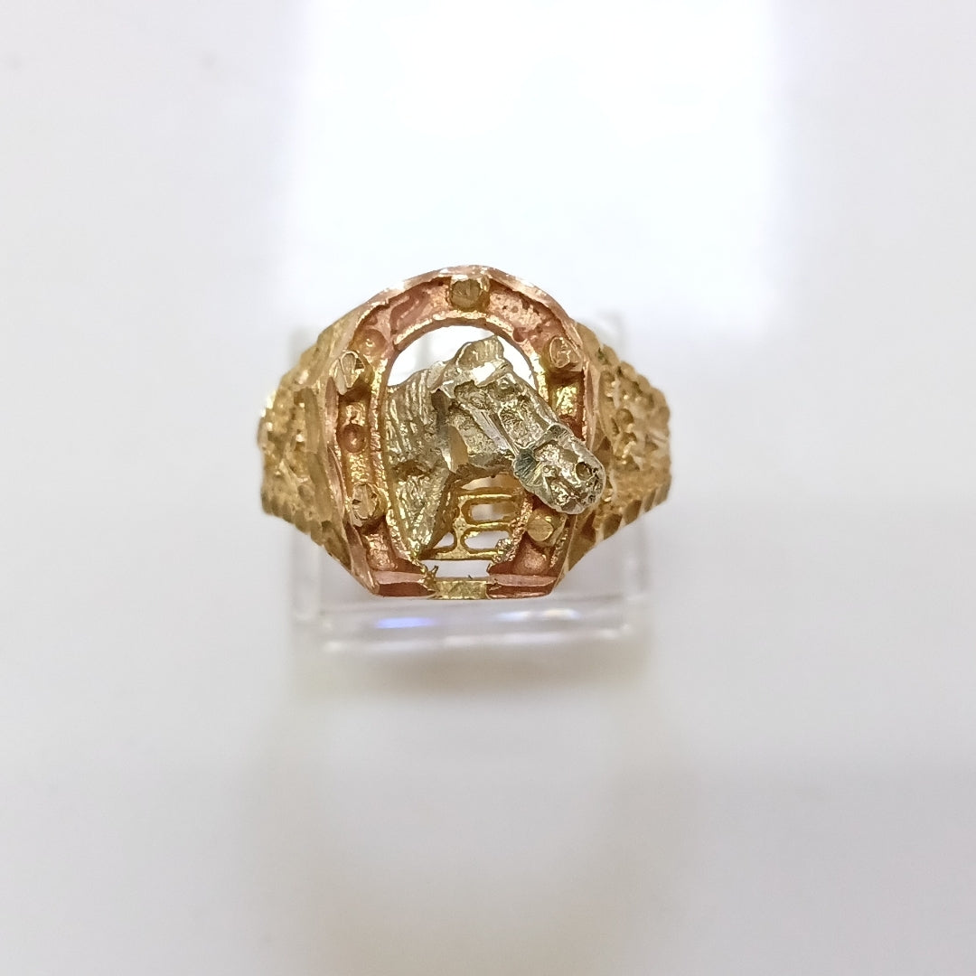 ANILLO ORO COMBINADO 8 K 7.7 GRMS (SEMINUEVO)