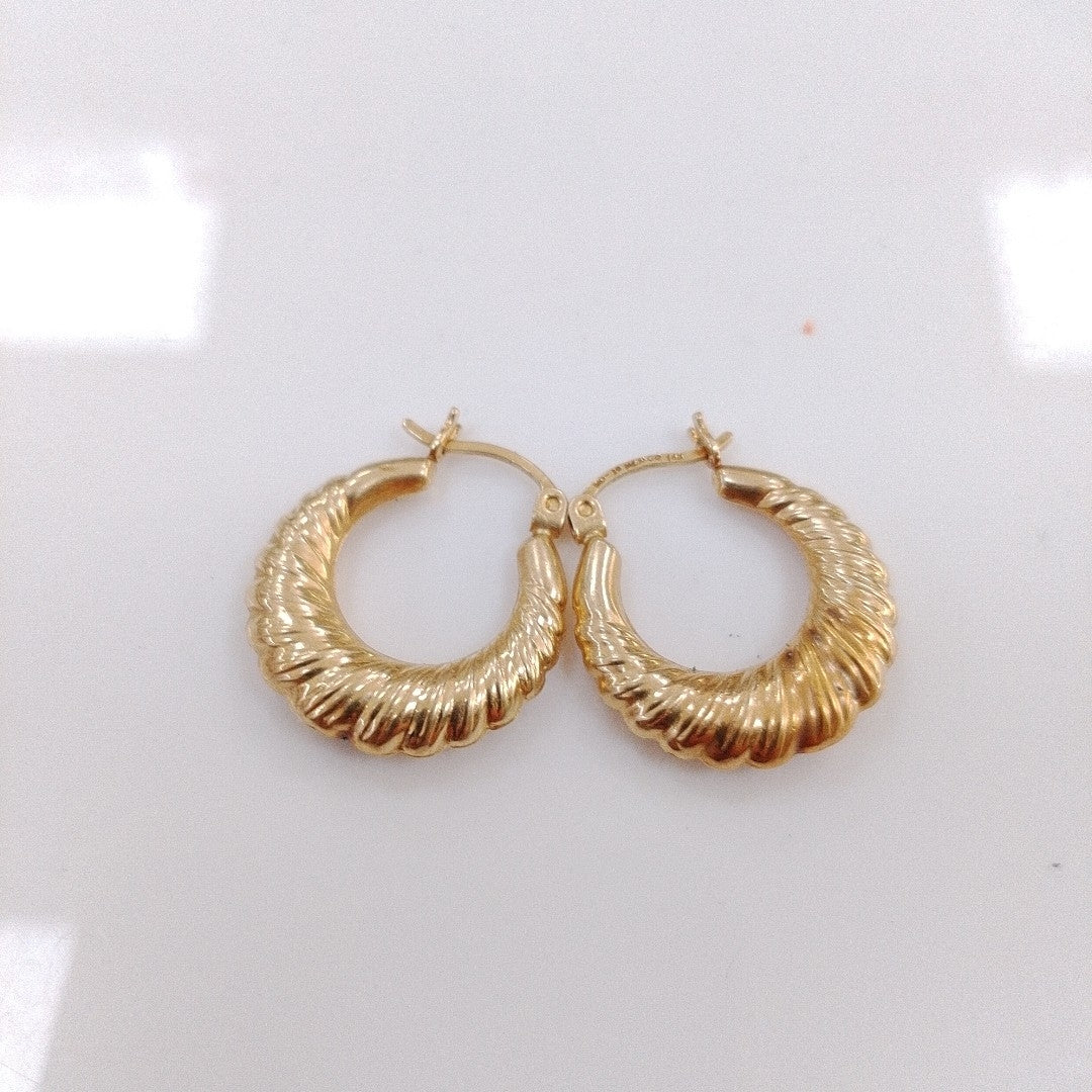 ARETES PAR ORO 14 K 2.4 GRMS (SEMINUEVO)