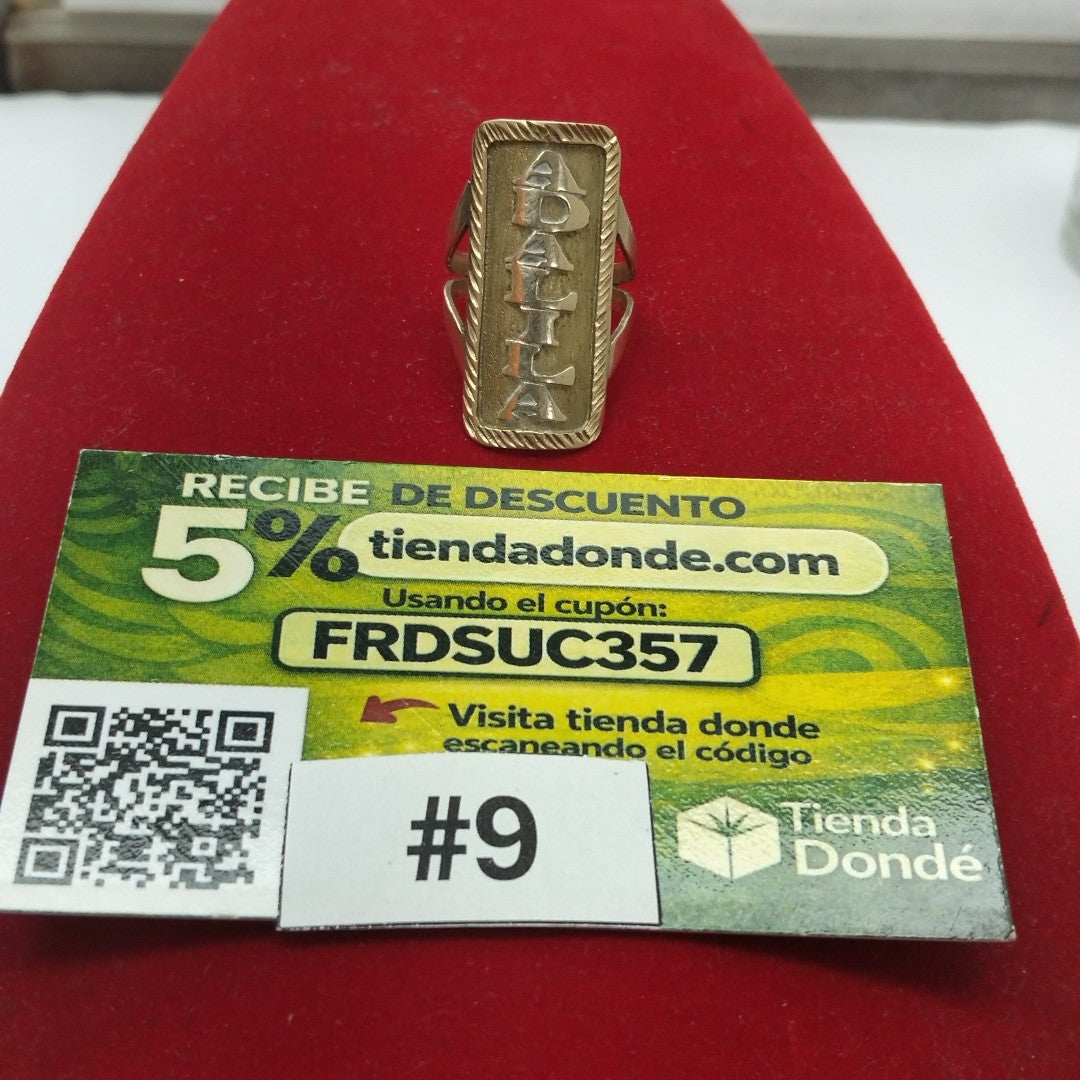 ANILLITO ORO 10 K 5.8 GRMS (SEMINUEVO)